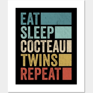 Funny Eat Sleep Cocteau Repeat Retro Vintage Posters and Art